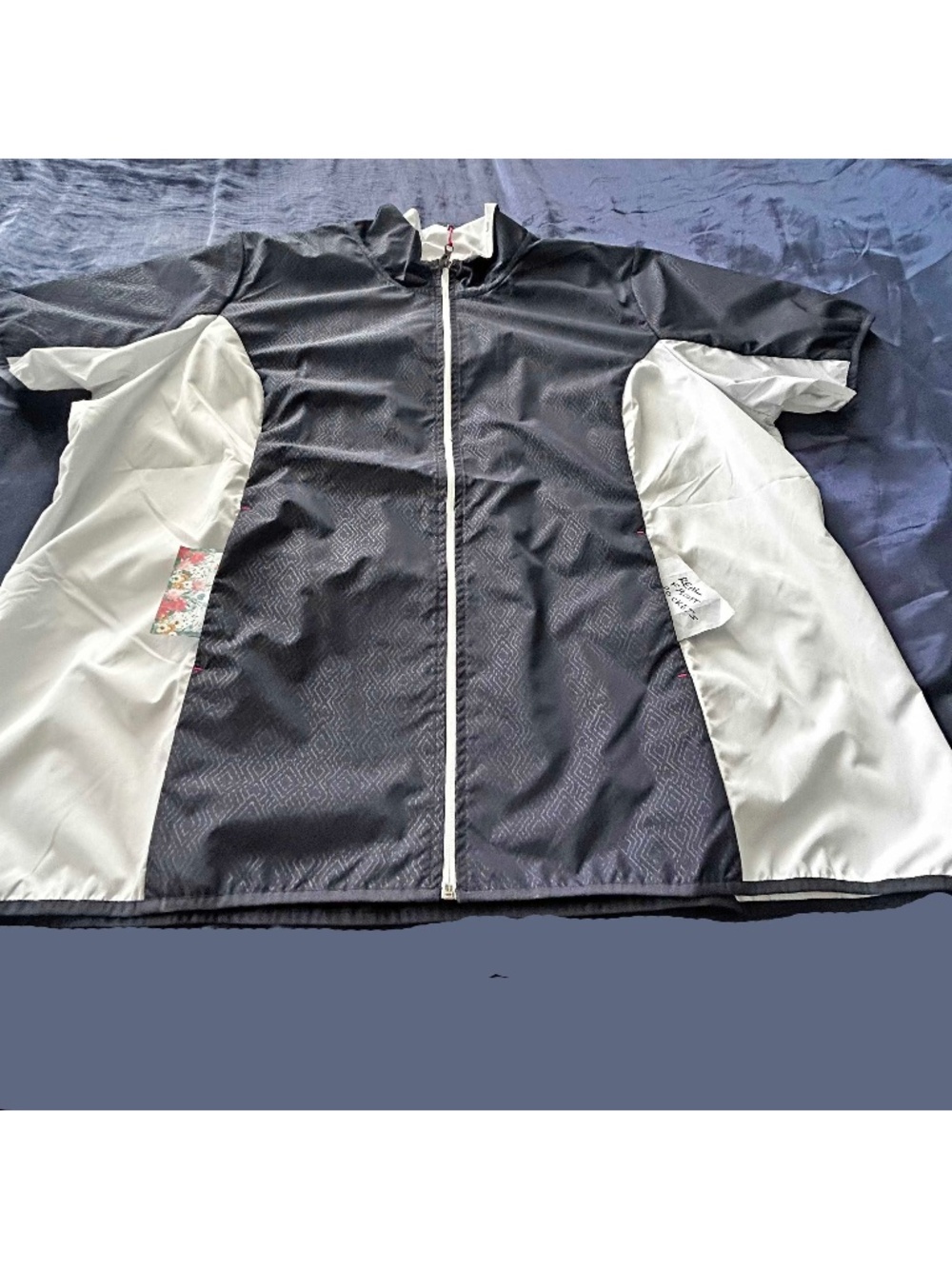 GOLF JACKET, MARITIME BLUE & WHITE, SIZE 5X, SHORT SLEEVES, WATER & WIND REPELLE